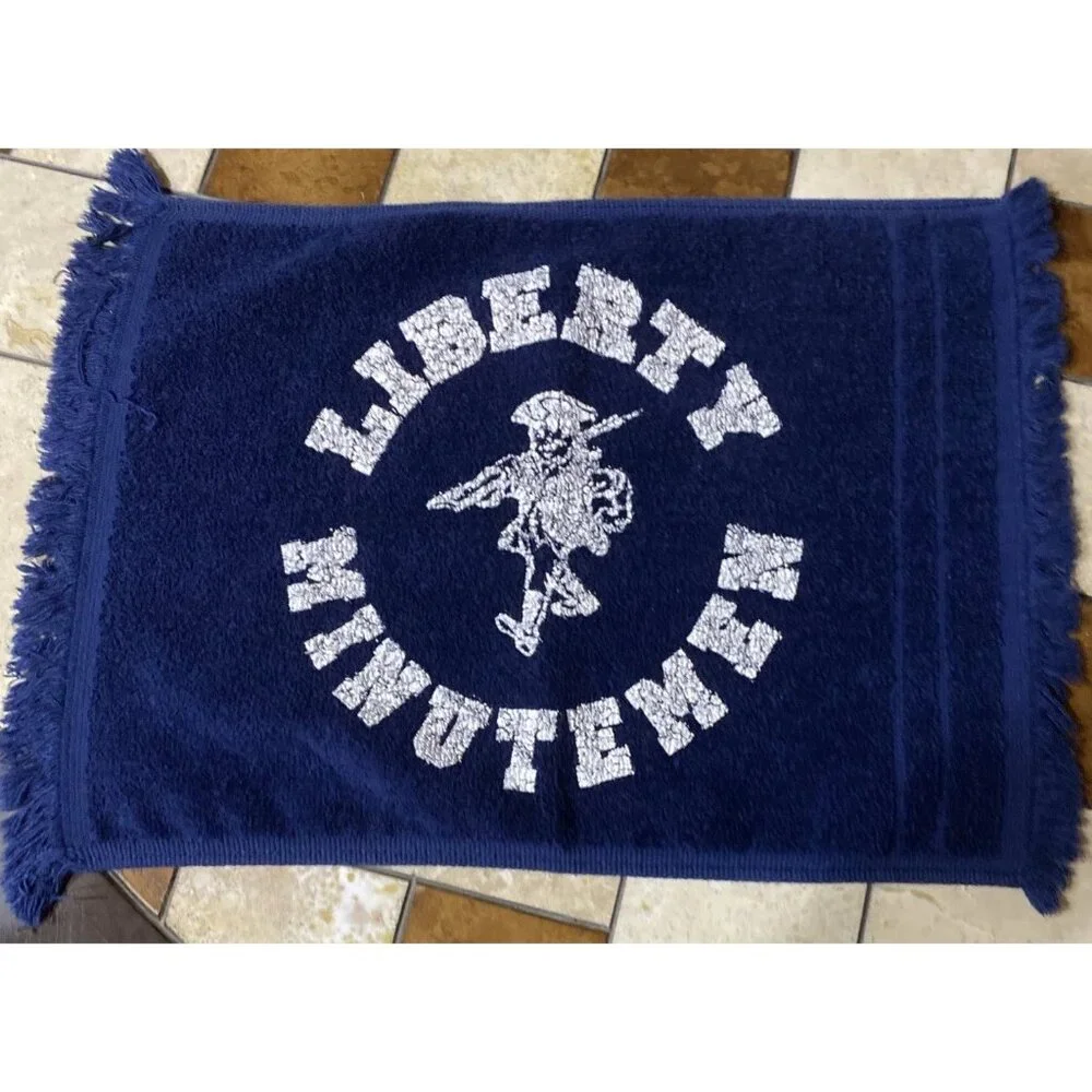 Liberty Minute Men Blue Rally Towel 11.5x16 Inches High School Cannon Cotton